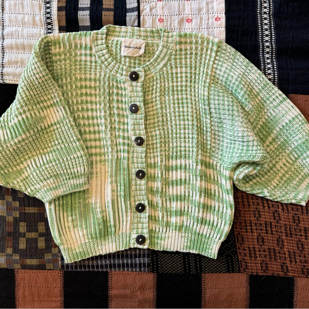 Peapod Spacedye Mini-Fisherman Cardigan